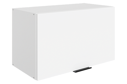 Стоун Шкаф навесной L600 Н360 (1 дв. гл.) (белый/джелато софттач)