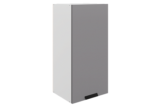 Джаз Шкаф навесной L400 H900 (1 дв. гл.) (эмаль) (белый/серый)