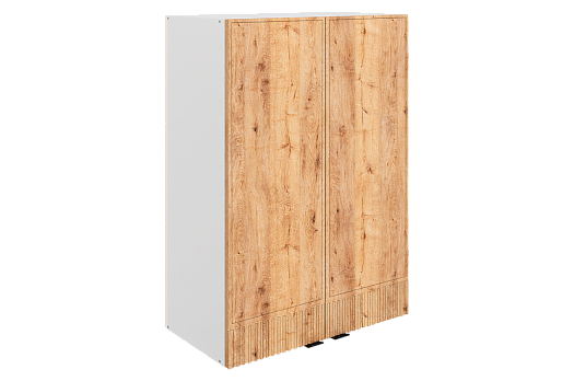 Бариста Шкаф навесной L600 Н900 (2 дв. гл.) (белый/дуб европейский матовый)