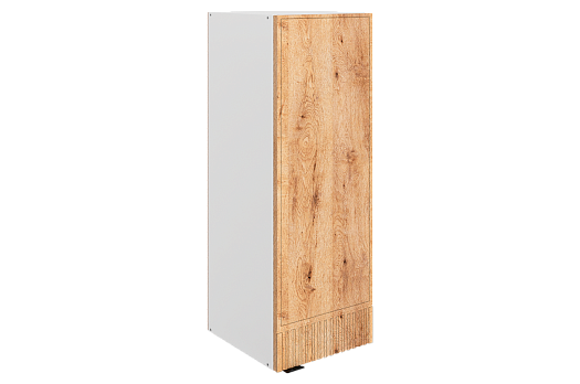 Бариста Шкаф навесной L300 Н900 (1 дв. гл.) (правый) (белый/дуб европейский матовый)