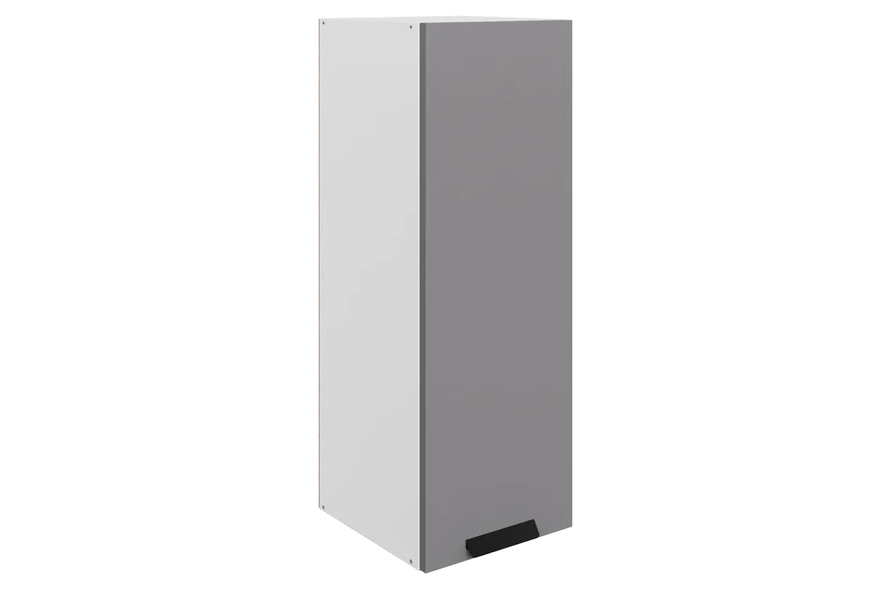 Джаз Шкаф навесной L300 H900 (1 дв. гл.) (эмаль) (белый/серый)