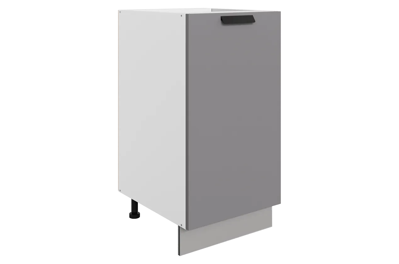 Джаз Шкаф рабочий L400 (1 дв. гл.) (эмаль) (белый/серый)
