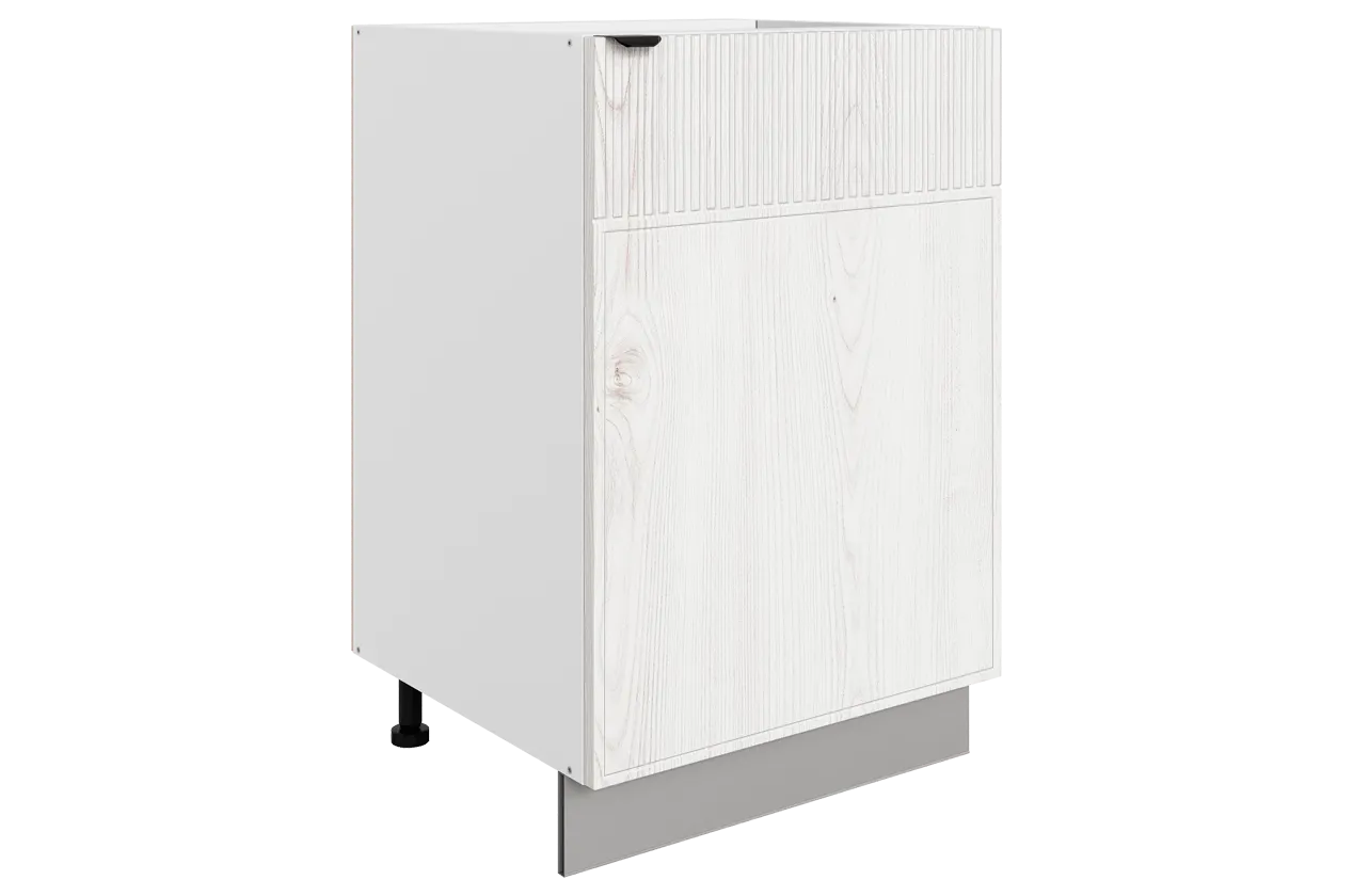 Бариста Шкаф рабочий L500 B500 (1 дв. гл.) (правый) (белый/дуб белый матовый)