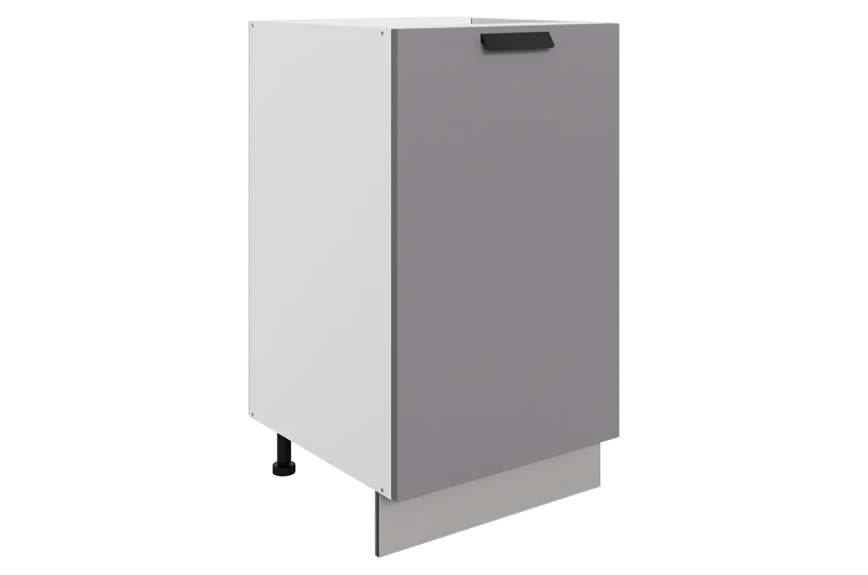 Джаз Шкаф рабочий L450 (1 дв. гл.) (эмаль) (белый/серый)