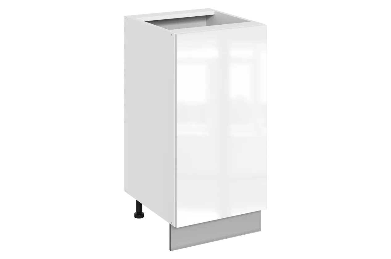 Кристи Шкаф рабочий L400 B500 (1 дв. гл.) (эмаль) (белый/белый глянец)