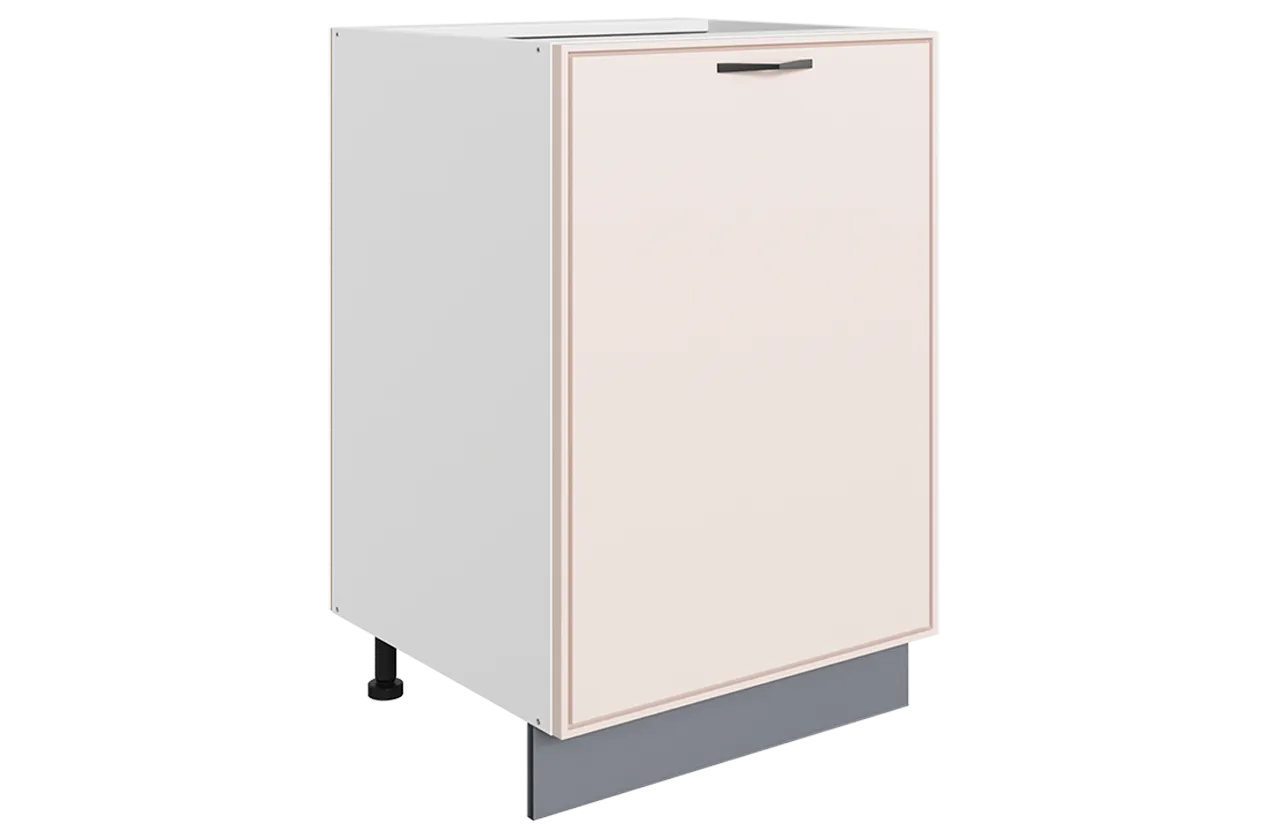 Монако Шкаф рабочий L500 B500 (1 дв. гл.) (белый/айвори матовый)