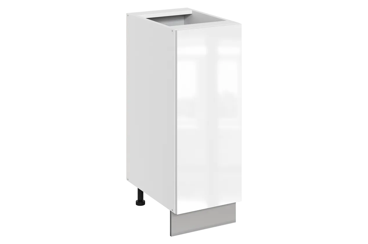 Кристи Шкаф рабочий L300 B500 (1 дв. гл.) (эмаль) (белый/белый глянец)