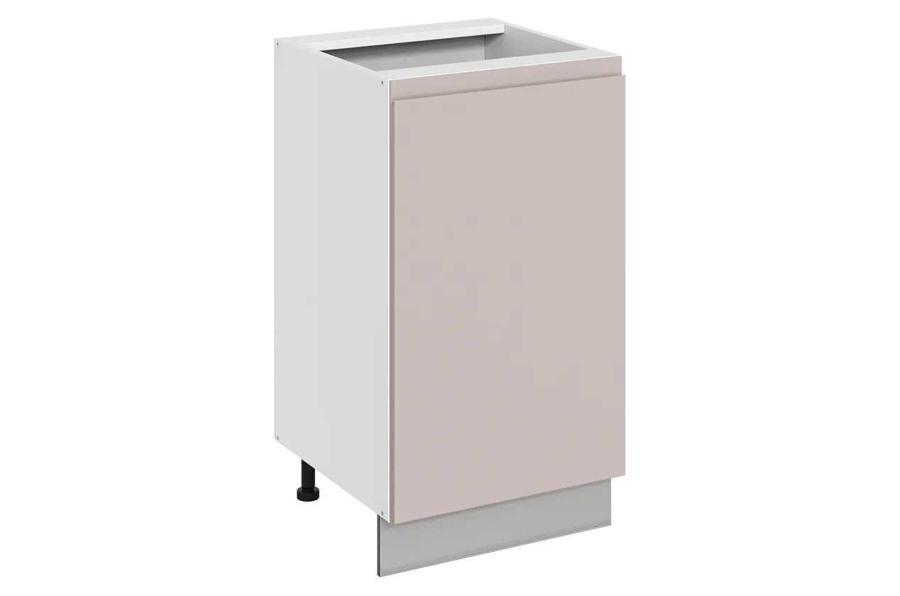 Фьюжн Шкаф рабочий L450 (1 дв. гл.) (правый) (эмаль) (белый/кофейный)