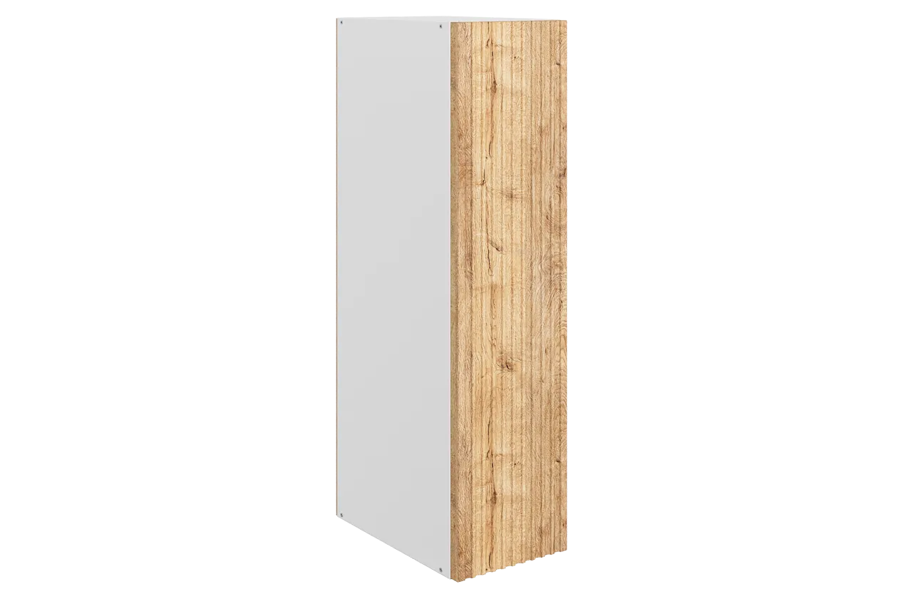 Марта Шкаф навесной L200 Н900 (1 дв. гл.) (белый/дуб европейский матовый)