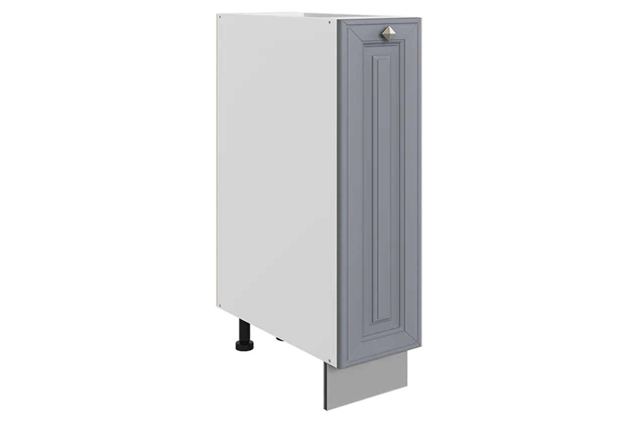 Мишель Шкаф рабочий L200 (1 дв. гл.) (эмаль) (белый/серый)