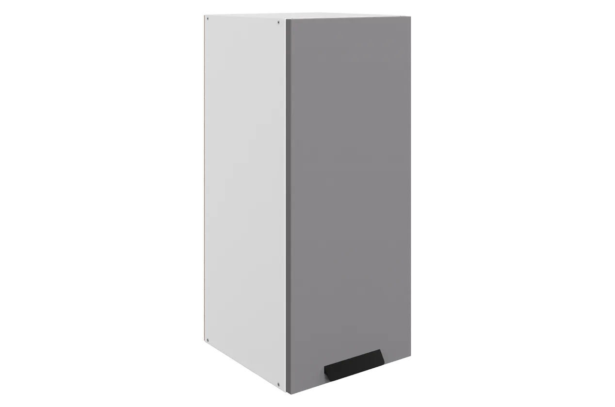 Джаз Шкаф навесной L300 H720 (1 дв. гл.) (эмаль) (белый/серый)