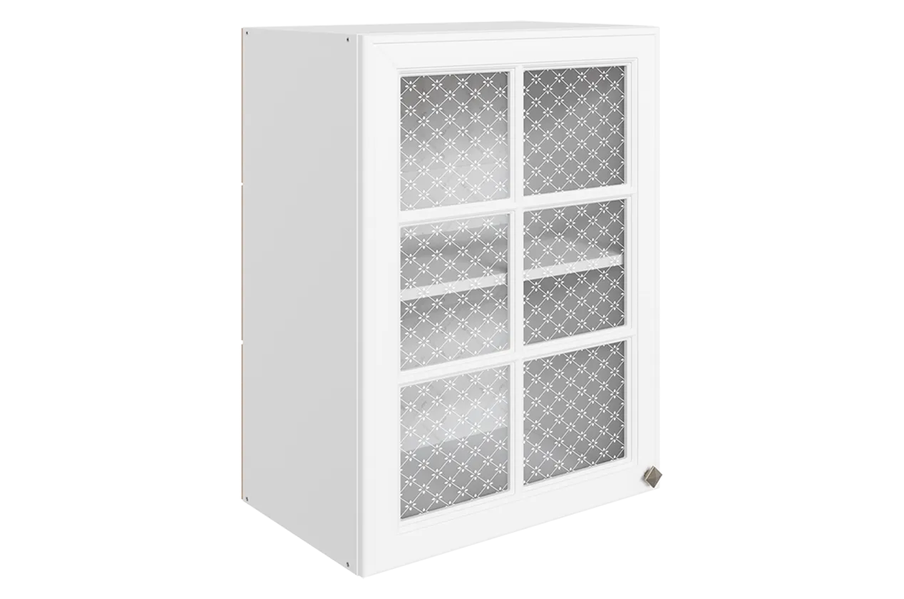 Мишель Шкаф навесной L500 Н720 (1 дв.реш.) (эмаль) (белый/белый)