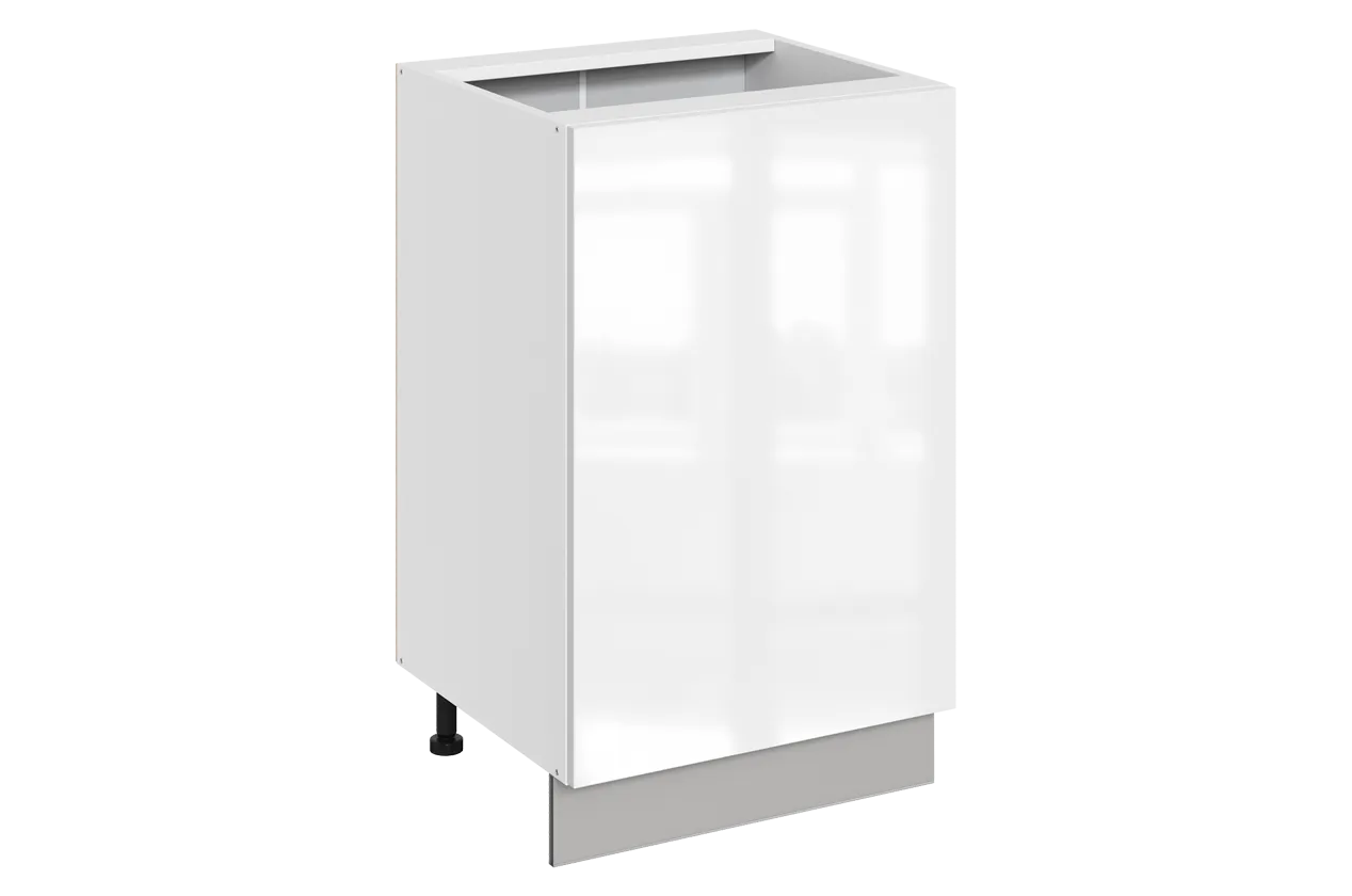 Кристи Шкаф рабочий L500 B500 (1 дв. гл.) (эмаль) (белый/белый глянец)