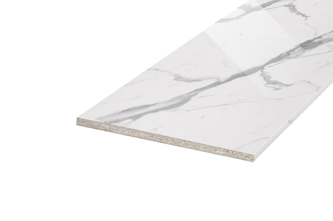 Столешница постформинг глянец H38 L2800 (гранит белый глянец)