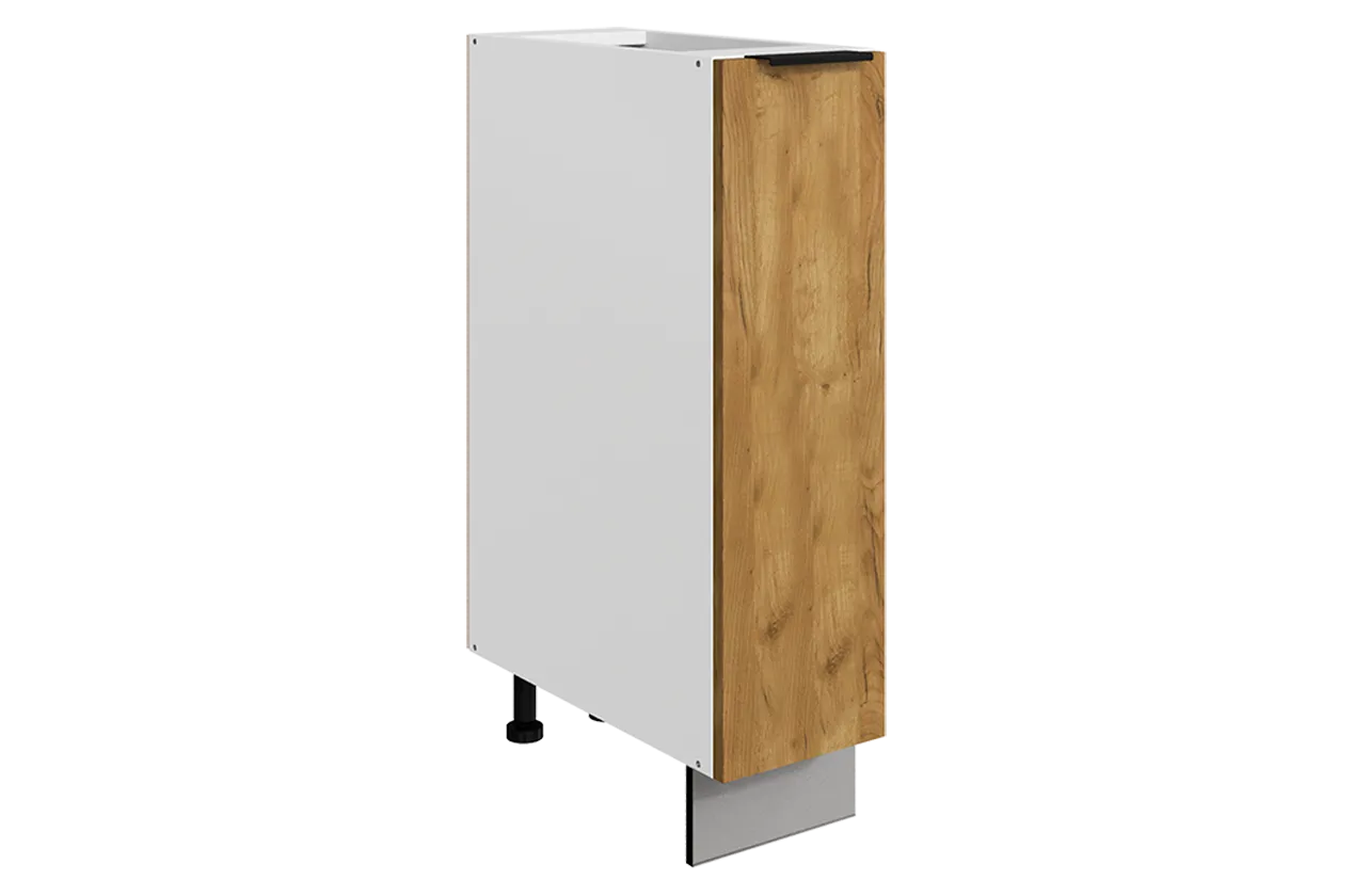 Стоун Шкаф рабочий L200 B500 (1 дв. гл.) (белый/акация светлая)