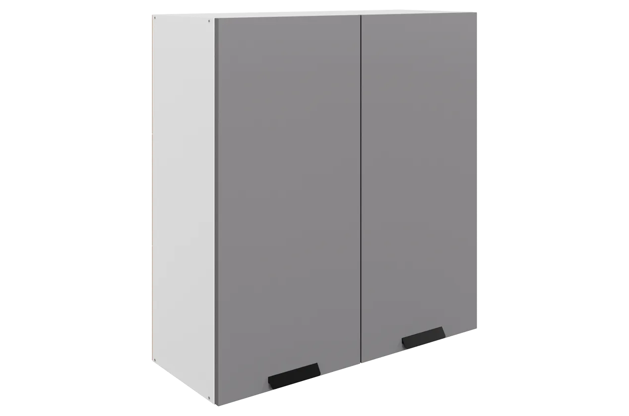 Джаз Шкаф навесной L800 H900 (2 дв. гл.) (эмаль) (белый/серый)