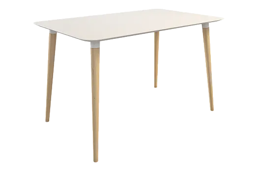 Стол обеденный Сканди 1 (белый/светлый лак)