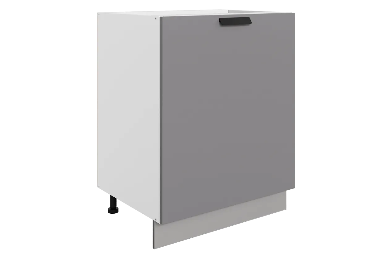Джаз Шкаф рабочий L600 (1 дв. гл.) (эмаль) (белый/серый)