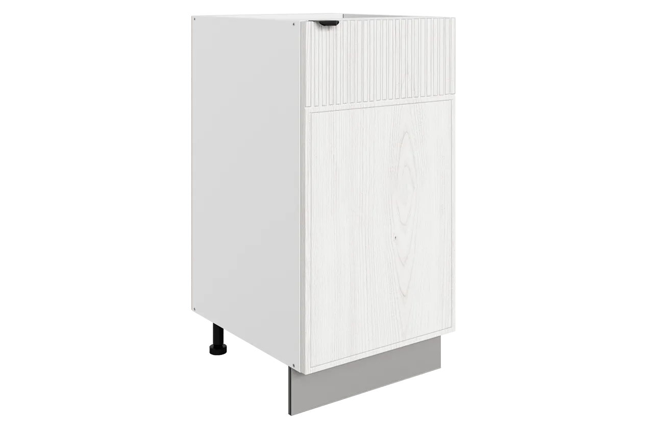 Бариста Шкаф рабочий L400 B500 (1 дв. гл.) (правый) (белый/дуб белый матовый)