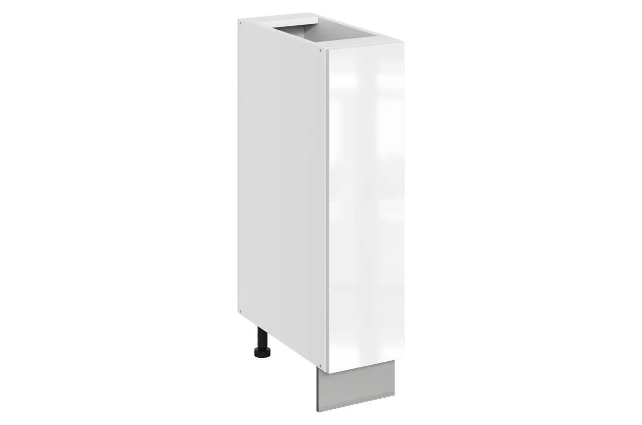 Кристи Шкаф рабочий L200 B500 (1 дв. гл.) (эмаль) (белый/белый глянец)