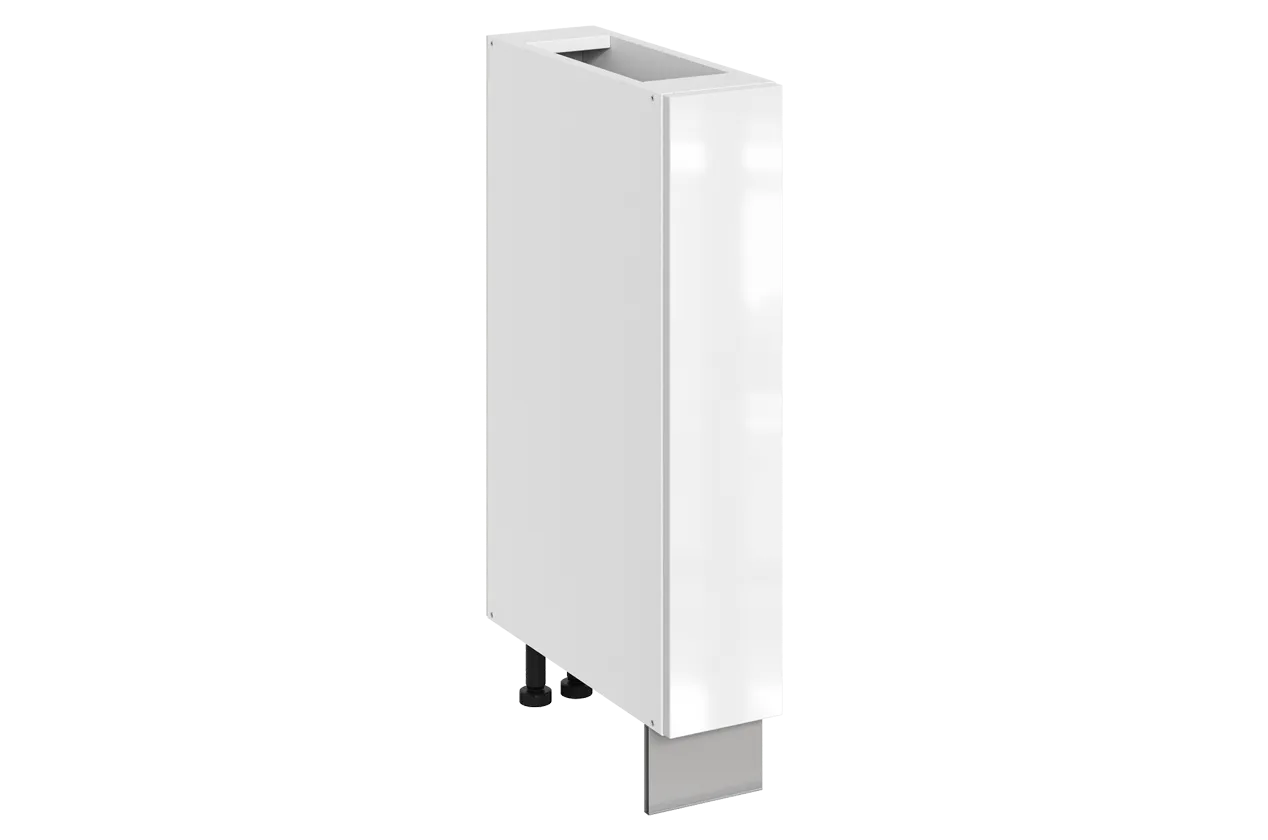 Кристи Шкаф рабочий L150 B500 (1 дв. гл.) (эмаль) (белый/белый глянец)
