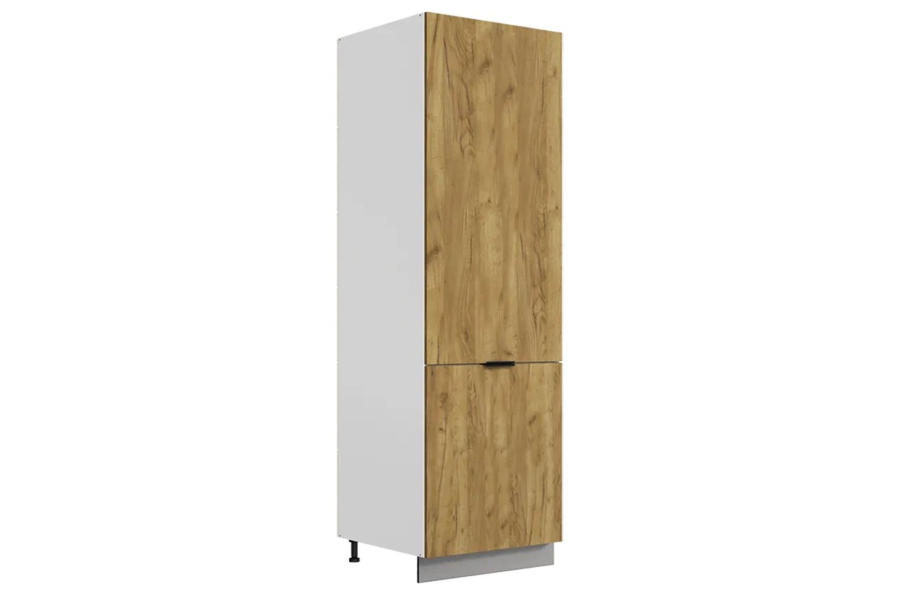 Стоун Шкаф-пенал 2 L600 (2 дв.гл.) (белый/акация светлая)