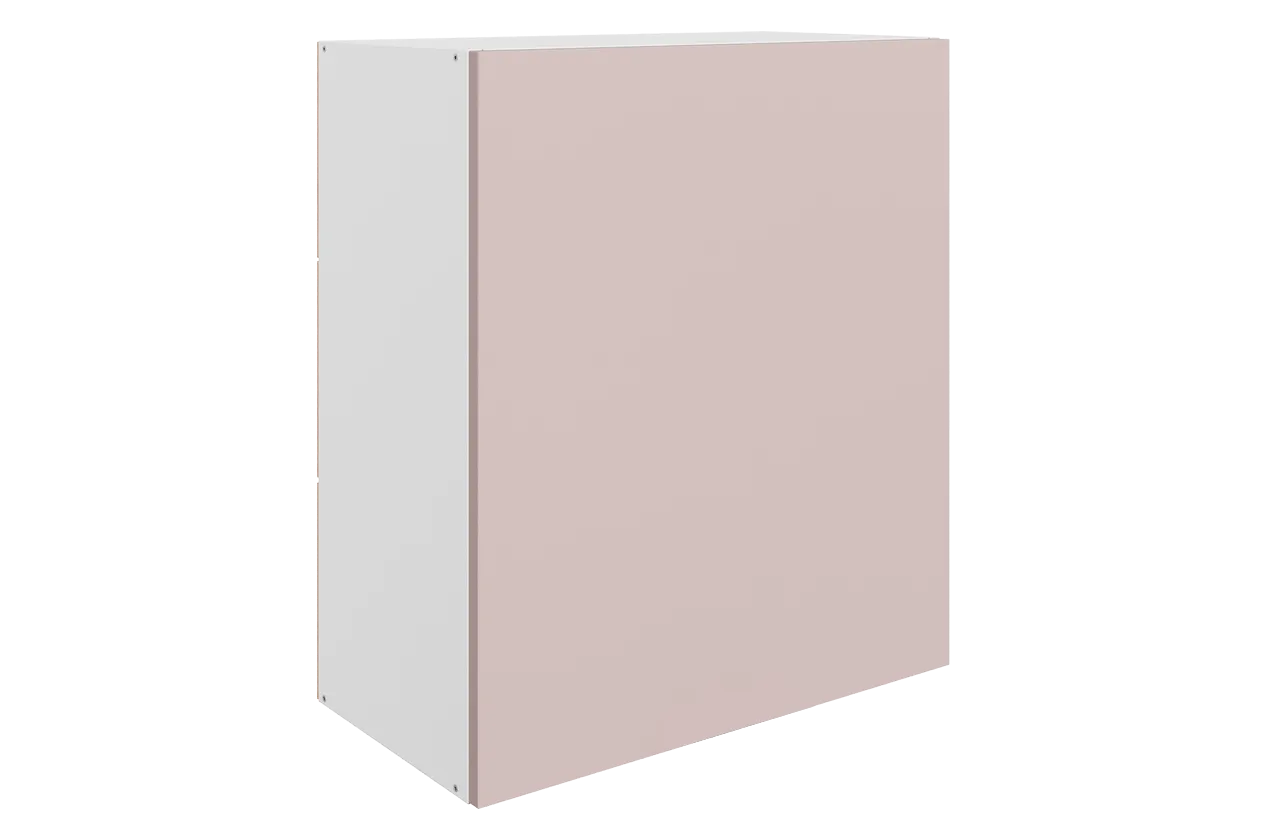 Фьюжн Шкаф навесной L600 Н720 (1 дв. гл.) (эмаль) (белый/кофейный)