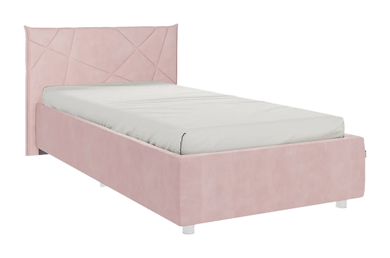 Кровать с основанием Бест 90х200 см (нежно-розовый (велюр))