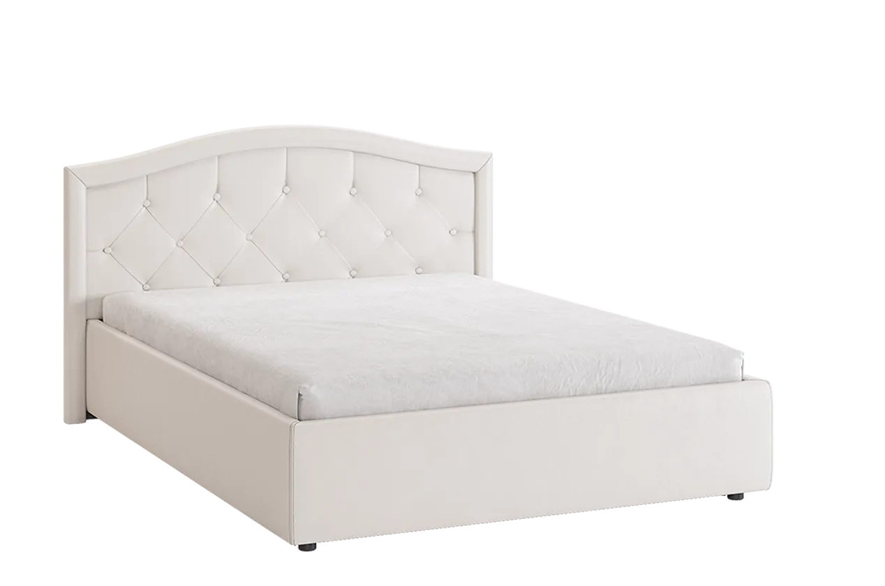 Кровать с основанием Верона 140х200 см (белый (экокожа))