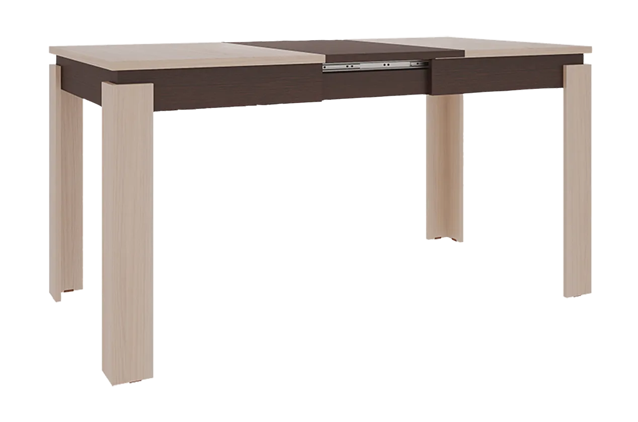 Стол обеденный раздвижной Гермес 2 (дуб млечный/венге)